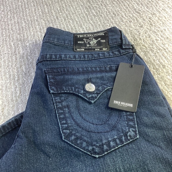 True Religion Geno Flap Big T Relaxed‎ Slim Jeans Mens 30 x 32 (Actual 30 x 31)